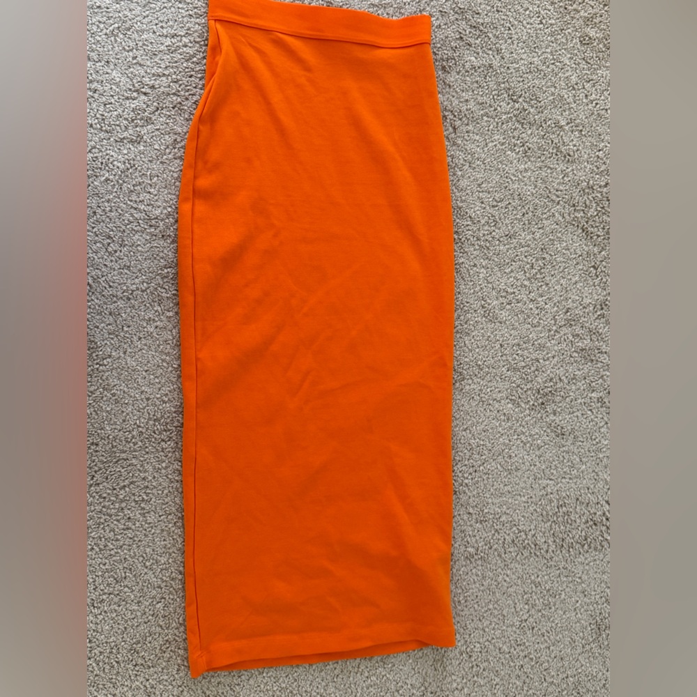 Zara Vibrant Orange Pencil Skirt